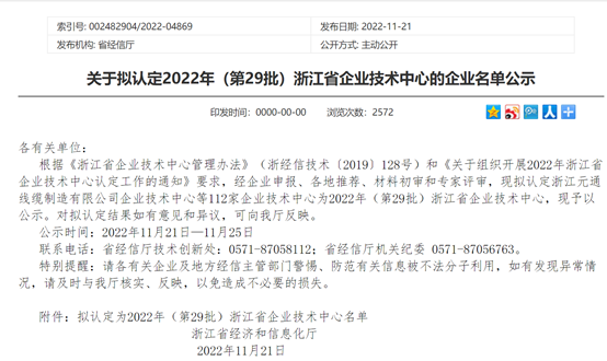 浙江省企業(yè)技術(shù)中心！本松新材首次申報(bào)并光榮上榜